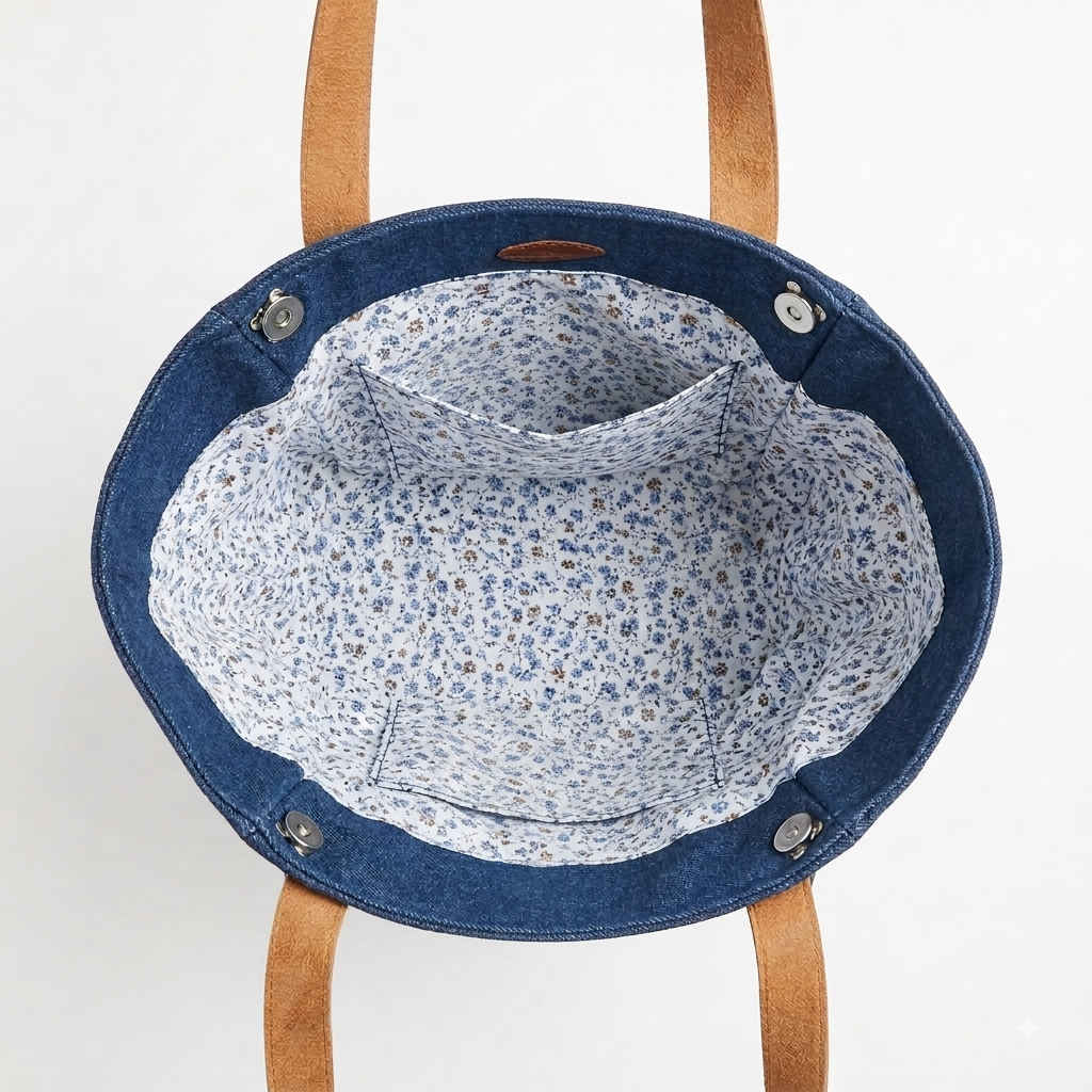 Mavicenza Denim Patchwork Omuz Çantası - Görsel 3